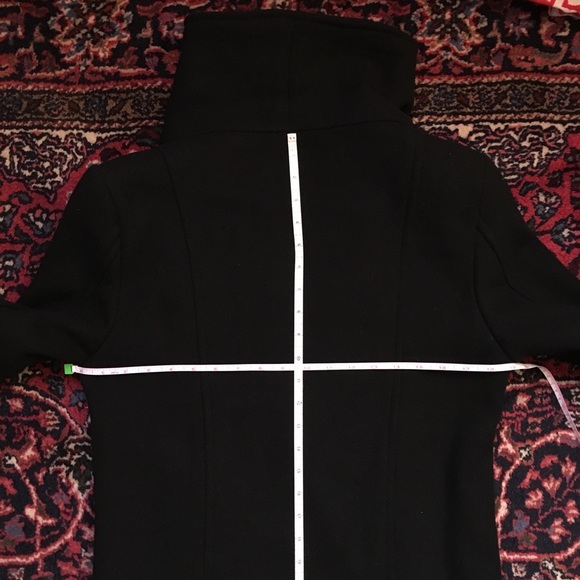 H&M Divided Black Wool Blend Coat Jacket Sz S - Picture 4 of 8